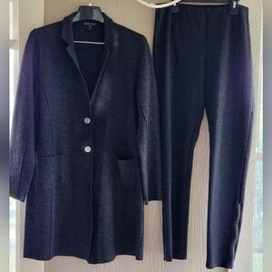 Eileen Fisher 2pc Wool/Lamb Suit